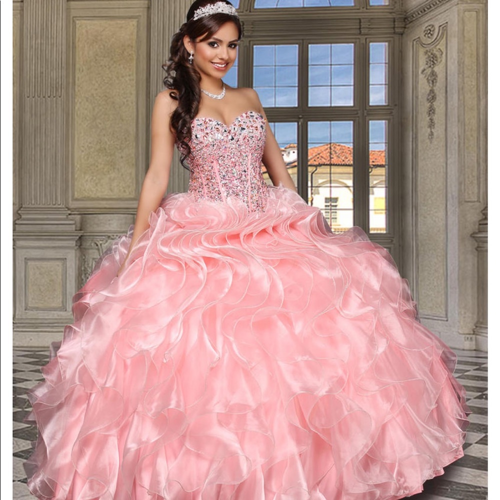 Flamingo Pink Quinceañera Dress-Q by Davinci